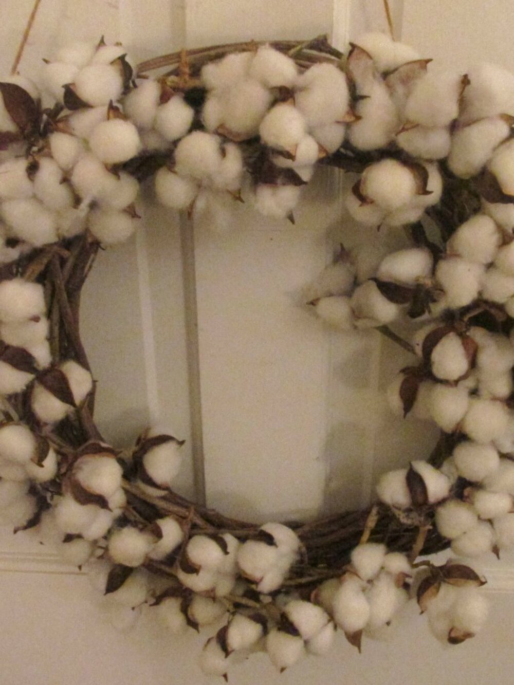 Farmhouse Cotton Boll Wreath Decor Rustic